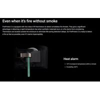 Wireless Heat and Smoke Detector | Double-Spectrum Optical Sensor | 85 dB Siren | by Dicker Data