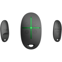 AJAX SpaceControl Remote Black | Panic Button & Jamming Detection | 1300m Range | by Dicker Data