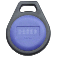 HID iCLASS Keyfob 2K/2 | Black with Blue HID Insert | Pre-Programmed for Convenience | by Dicker Data
