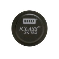 HID ICLASS TAG 2K/2 NO-NUM MAIN-PROG | Adhesive Security Tag | Pre-Programmed | Black with HID Artwork | by Dicker Data