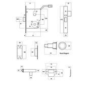 Electric Mortice Lock 60mm Backset | Fail Safe/Fail Secure | Satin Chrome Finish | by Dicker Data