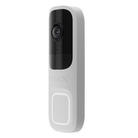 AJAX Doorbell White | 4 MP CMOS Sensor | AI Object Detection | IP54 Weather Resistant | by Dicker Data