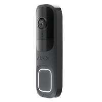 AJAX Doorbell Graphite | 4 MP CMOS Sensor | AI Motion Detection | IP54 Weather Resistant | by Dicker Data