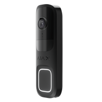 AJAX Doorbell Black | 4 MP CMOS Sensor | AI Object Detection | IP54 Weather Resistant | by Dicker Data
