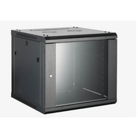 9U Rack Cabinet | Steel Construction | Optimal Airflow & Cable Management | Black | by Dicker Data