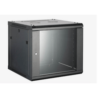 12U Rack Cabinet | Steel Construction | Optimal Airflow & Cable Management | Black | by Dicker Data