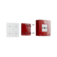 AJAX Manual Call Point Red Wireless | Resettable Frangible Element | LED Status Indicator | Tamper Alarm | by Dicker Data