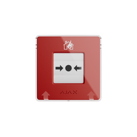 AJAX Manual Call Point Red Wireless | Resettable Frangible Element | LED Status Indicator | Tamper Alarm | by Dicker Data