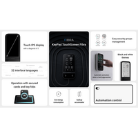 AJAX Touchscreen Keypad Fibra Black | 5" IPS Display | Capacitive Touch | 50 Personal Codes | by Dicker Data