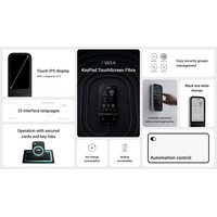 AJAX Touchscreen Keypad Fibra White | 5" IPS Display | 30,000 Hour Backlight | Panic Buttons | by Dicker Data