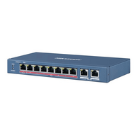8 Port Unmanaged PoE Switch | 2 Gigabit Uplinks | 90W Power | by Dicker Data