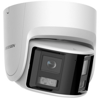 HIKVISION COLORVU 6MP Dual Lens Strobe Audio Turret | 2.8mm Lens | IR 30M | IP67 Rated | by Dicker Data