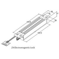 Recessed Maglock Monitored EMZ4-RSM | 12/24VDC | 280kg Holding Force | Silent Operation | by Dicker Data