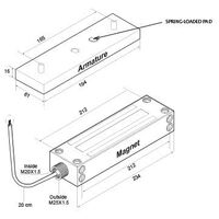 Weather Resistant Electromagnetic Lock | Monitored 12/24VDC | Fail-Safe Operation | Silent Design | by Dicker Data