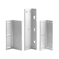 LOCKWOOD EMZ8B-SLZ Single L&Z Bracket | Compatible with Electromagnetic Locks | Adjustable for Glass Doors | by Dicker Data