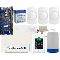 DAS Reliance XR Kit2 Security Alarm Bundle | Metal Enclosure | Touch Control Panel | 3 PET Immune Sensors | by Dicker Data