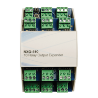 10 Relay Output Expander | SPDT Form C Relays | 3 Configurable Modes | DIN-Rail Mountable | by Dicker Data