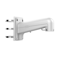 Pole Mount Bracket for PTZ Cameras | Durable Aluminum & Steel | Hikvision White Finish | by Dicker Data