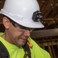 Rechargeable Headlamp with Fabric Strap, 400 Lumens, All-Day Runtime