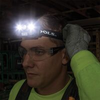 Rechargeable Headlamp with Fabric Strap, 400 Lumens, All-Day Runtime