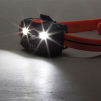 Rechargeable Headlamp with Silicone Strap, 400 Lumens, All-Day Runtime