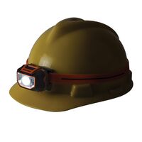 LED Headlamp with Silcone Hard Hat Strap