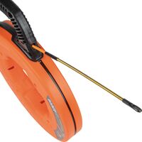 Fibreglass Fish Tape with Spiral Steel Leader, 15 m