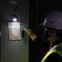 Rechargeable 2-Colour LED Headlamp with Adjustable Strap