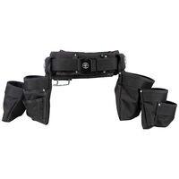 Electrician's Padded Tool Belt/Pouch Combo, 11-Pocket, 4-Piece, L