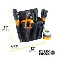 Electrician's Padded Tool Belt/Pouch Combo, 27-Pocket, 4-Piece, L