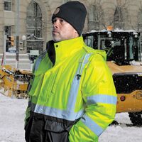 Heavy Knit Hat, Black, Leather Logo