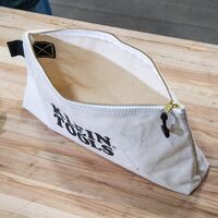 Zipper Bag, Extra-Long Canvas Tool Pouch, 40.6 cm, Natural