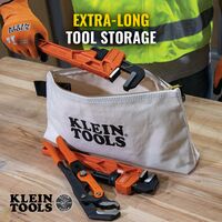 Zipper Bag, Extra-Long Canvas Tool Pouch, 40.6 cm, Natural