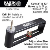 Hole Cutter for Duct and Sheet Metal, 51 to 305 mm
