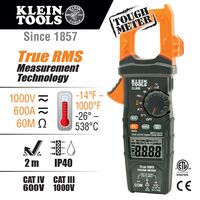 Digital Clamp Meter, AC Auto-Range TRMS, Low Impedance (LoZ), Auto-Off
