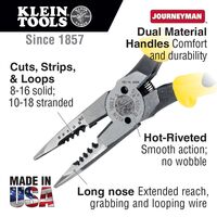 Pliers, All-Purpose Needle Nose, Spring Loaded, Cuts, Strips, 21.9 cm