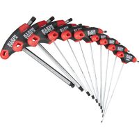 Hex Key Set, SAE Ball-End T-Handle, 15.2 cm with Stand, 10-Piecee