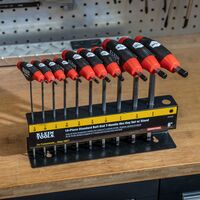 Hex Key Set, SAE Ball-End T-Handle, 15.2 cm with Stand, 10-Piecee