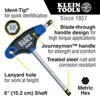 Hex Key Set, Metric, Journeyman™ T-Handle, 15.2 cm with Stand, 8-Piece