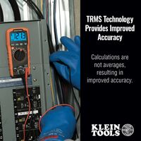 Digital Multimeter, TRMS Auto-Ranging, 600V, Temp