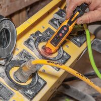 Non-Contact Voltage Tester Pen, 12-1000 V AC, with Laser Distance Meter