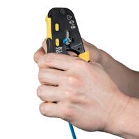 Ratcheting Ethernet Cable Crimper / Stripper / Cutter, for Pass-Thru™