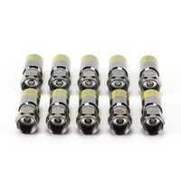 Universal F Compression Connectors, RG6/6Q, 10-Pack