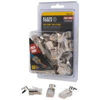 Pass-Thru™ Modular Data Plugs, RJ45-CAT6A, Shielded (STP), 50-Pack