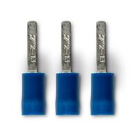 Crimp Terminal Pre-Insulated Flat Blade Width 2.4mm x Length 13mm 1.5-2.5mm² Blue 100 Pack