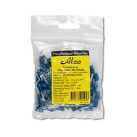 Crimp Terminal Pre-Insulated Flat Blade Width 2.4mm x Length 13mm 1.5-2.5mm² Blue 100 Pack