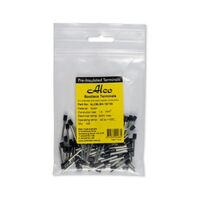 Bootlace Terminal Pre-Insulated Black 1.5mm² Length 18mm 100 Pack
