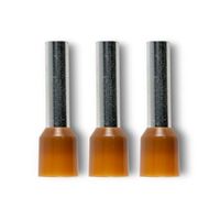 Bootlace Terminal Pre-Insulated Brown 10mm² Length 18mm 50 Pack