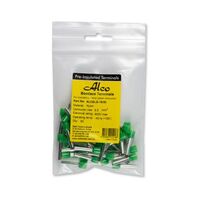 Bootlace Terminal Pre-Insulated Green 6mm² Length 18mm 50 Pack
