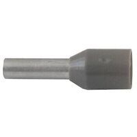 Bootlace Terminal Pre-Insulated Grey 2.5mm² Length 18mm 100 Pack